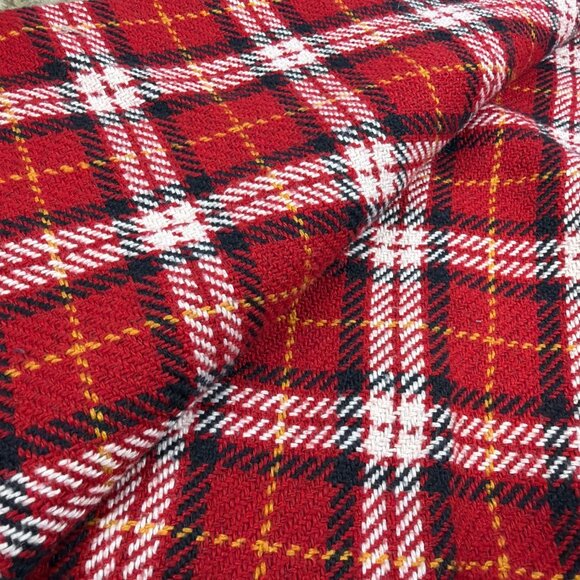 Pottery Barn Nottingham Plaid Faux Fur Throw Blanket 46x54 Reversible - Picture 3 of 5